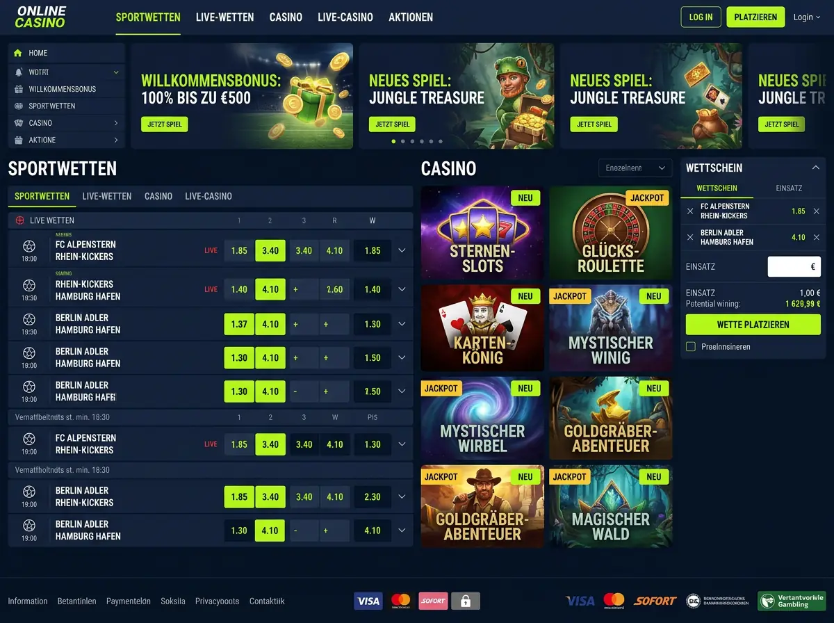 Qbet — Spiele und Quoten